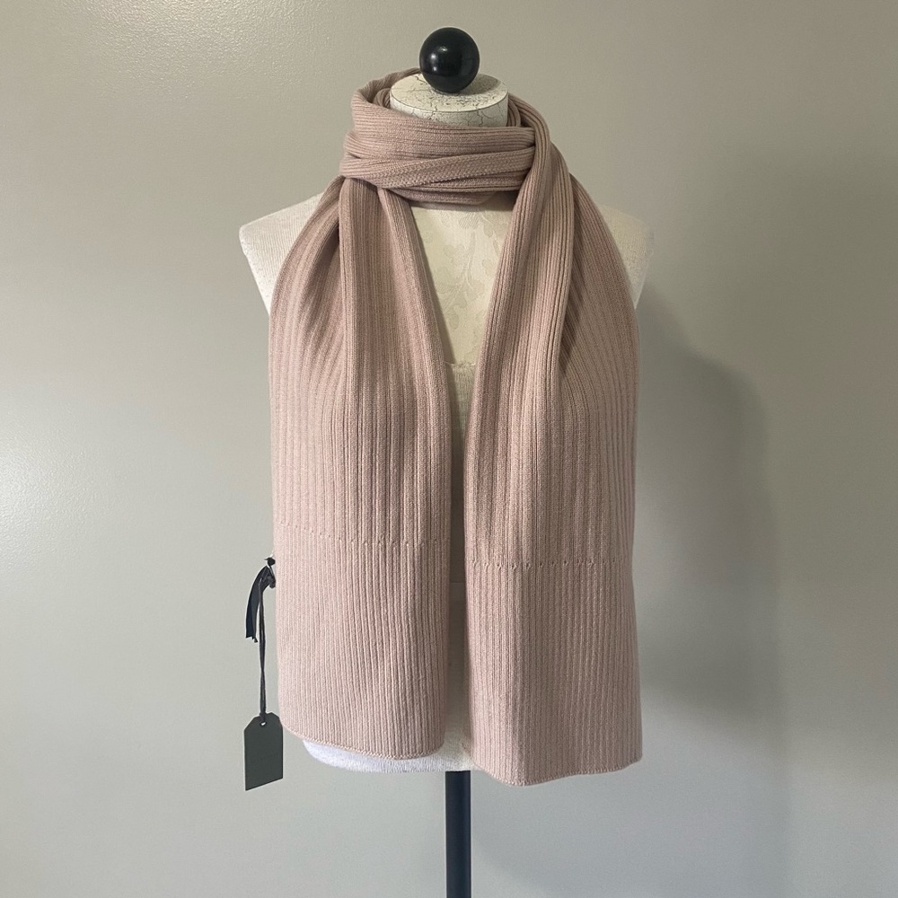 All Saints NWT Blush mixed Rib scarf